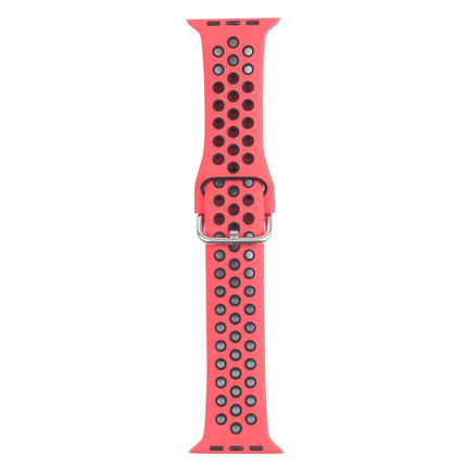 Metal Buckle Silicone Replacement Watchband For Apple Watch Series, 7 45mm / 6 & SE & 5 & 4 44mm / 3 & 2 & 1 42mm