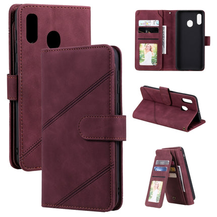 Skin Feel Business Horizontal Flip PU Leather Case with Holder & Multi-Card Slots & Wallet & Lanyard & Photo Frame, For Samsung Galaxy A10 / M10, For Samsung Galaxy A20 / A30, For Samsung Galaxy A32 4G, For Samsung Galaxy A50