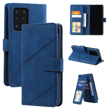 Skin Feel Business Horizontal Flip PU Leather Case with Holder & Multi-Card Slots & Wallet & Lanyard & Photo Frame, For Samsung Galaxy S20 Ultra, For Samsung Galaxy S21 Ultra 5G, For Samsung Galaxy A02s EU Version, For Samsung Galaxy A7 2018