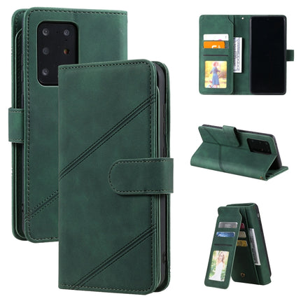Skin Feel Business Horizontal Flip PU Leather Case with Holder & Multi-Card Slots & Wallet & Lanyard & Photo Frame, For Samsung Galaxy S20 Ultra, For Samsung Galaxy S21 Ultra 5G, For Samsung Galaxy A02s EU Version, For Samsung Galaxy A7 2018