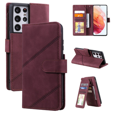 Skin Feel Business Horizontal Flip PU Leather Case with Holder & Multi-Card Slots & Wallet & Lanyard & Photo Frame, For Samsung Galaxy S20 Ultra, For Samsung Galaxy S21 Ultra 5G, For Samsung Galaxy A02s EU Version, For Samsung Galaxy A7 2018
