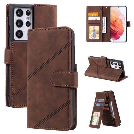 Skin Feel Business Horizontal Flip PU Leather Case with Holder & Multi-Card Slots & Wallet & Lanyard & Photo Frame, For Samsung Galaxy S20 Ultra, For Samsung Galaxy S21 Ultra 5G, For Samsung Galaxy A02s EU Version, For Samsung Galaxy A7 2018
