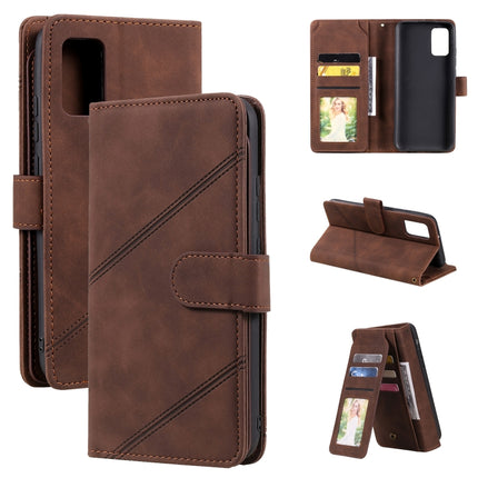 Skin Feel Business Horizontal Flip PU Leather Case with Holder & Multi-Card Slots & Wallet & Lanyard & Photo Frame, For Samsung Galaxy S20 Ultra, For Samsung Galaxy S21 Ultra 5G, For Samsung Galaxy A02s EU Version, For Samsung Galaxy A7 2018