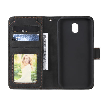 Skin Feel Business Horizontal Flip PU Leather Case with Holder & Multi-Card Slots & Wallet & Lanyard & Photo Frame, For Samsung Galaxy J5 2017