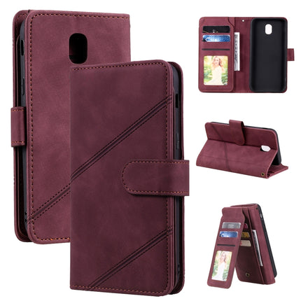 Skin Feel Business Horizontal Flip PU Leather Case with Holder & Multi-Card Slots & Wallet & Lanyard & Photo Frame, For Samsung Galaxy J5 2017