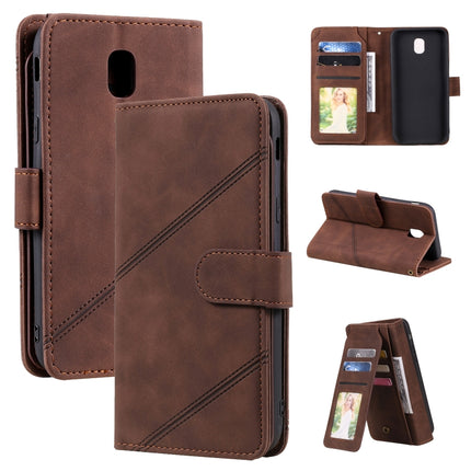 Skin Feel Business Horizontal Flip PU Leather Case with Holder & Multi-Card Slots & Wallet & Lanyard & Photo Frame, For Samsung Galaxy J5 2017