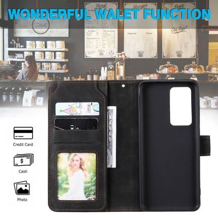 Skin Feel Business Horizontal Flip PU Leather Case with Holder & Multi-Card Slots & Wallet & Lanyard & Photo Frame, For Huawei P40 Pro, For Huawei P40 Lite, For Huawei P30 Pro