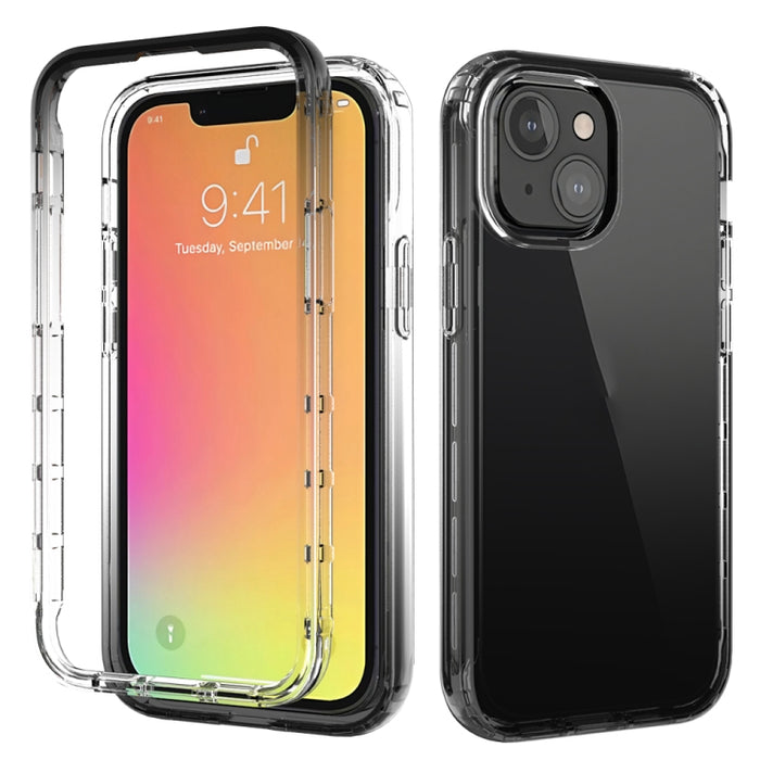 Stoßfeste, hochtransparente, zweifarbige, allmählich wechselnde PC+TPU-Schutzhülle in Bonbonfarben, für iPhone 13 mini, für iPhone 13, für iPhone 13 Pro Max