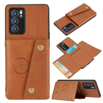 Double Buckle PU + TPU Shockproof Magnetic Protective Case with Card Slot & Holder, For OPPO Reno6 Pro 5G, For OPPO Reno6 Pro+ 5G, For Samsung Galaxy A22 5G, For Samsung Galaxy A22 4G