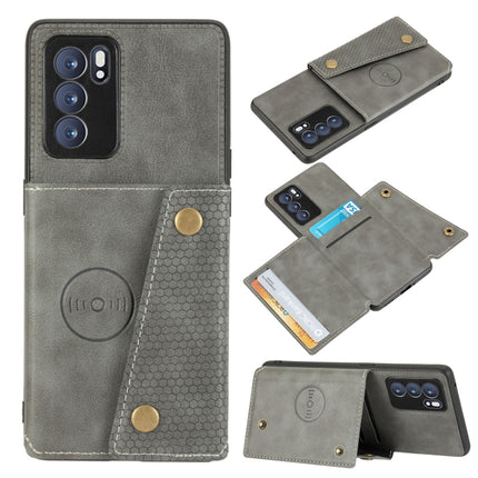 Double Buckle PU + TPU Shockproof Magnetic Protective Case with Card Slot & Holder, For OPPO Reno6 Pro 5G, For OPPO Reno6 Pro+ 5G, For Samsung Galaxy A22 5G, For Samsung Galaxy A22 4G