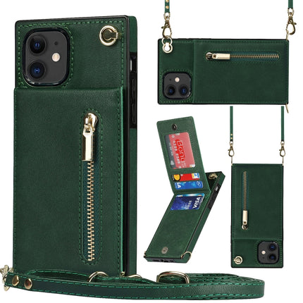 Cross-body Zipper Square TPU+PU Back Cover Case with Holder & Card Slots & Wallet & Strap, For iPhone 8 Plus / 7 Plus, For iPhone 11, For iPhone 11 Pro, For iPhone 11 Pro Max