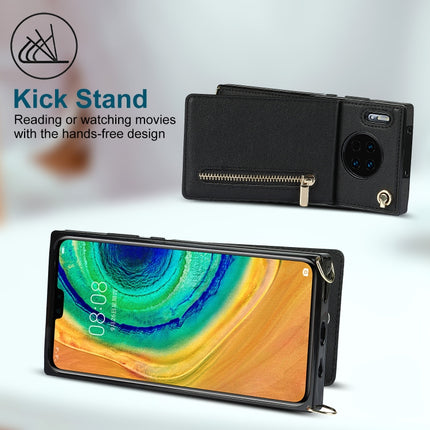 Cross-body Zipper Square TPU+PU Back Cover Case with Holder & Card Slots & Wallet & Strap, For Huawei Mate 30, For Huawei Mate 30 Pro, For Huawei P30, For Huawei P30 Lite