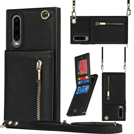 Cross-body Zipper Square TPU+PU Back Cover Case with Holder & Card Slots & Wallet & Strap, For Huawei Mate 30, For Huawei Mate 30 Pro, For Huawei P30, For Huawei P30 Lite