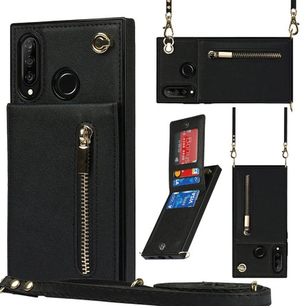 Cross-body Zipper Square TPU+PU Back Cover Case with Holder & Card Slots & Wallet & Strap, For Huawei Mate 30, For Huawei Mate 30 Pro, For Huawei P30, For Huawei P30 Lite