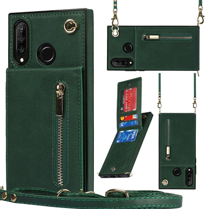 Cross-body Zipper Square TPU+PU Back Cover Case with Holder & Card Slots & Wallet & Strap, For Huawei Mate 30, For Huawei Mate 30 Pro, For Huawei P30, For Huawei P30 Lite