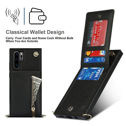 Cross-body Zipper Square TPU+PU Back Cover Case with Holder & Card Slots & Wallet & Strap, For Huawei P30 Pro, For Huawei P40, For Huawei P40 Pro