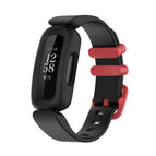 For Fitbit Ace 3 / Inspire2 / Black Red Buckle