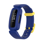 For Fitbit Ace 3 / Inspire2 / Dark Blue Yellow Buckle