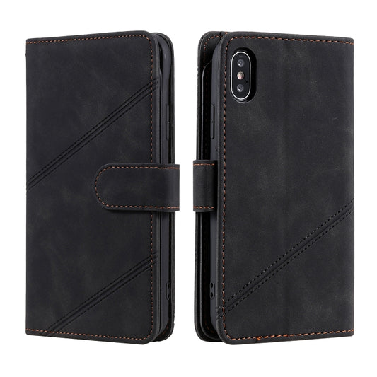 Skin Feel Business Horizontal Flip PU Leather Case with Holder & Multi-Card Slots & Wallet & Lanyard & Photo Frame, For iPhone XS / X, For iPhone XR, For iPhone XS Max, For iPhone 8 Plus / 7 Plus, For iPhone SE 2022 / SE 2020 / 8 / 7