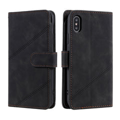 Funda de piel sintética con tapa horizontal para negocios, con soporte, ranuras para varias tarjetas, billetera, cordón y marco para fotos, para iPhone XS/X, iPhone XR, iPhone XS Max, iPhone 8 Plus/7 Plus, iPhone SE 2022/SE 2020/8/7