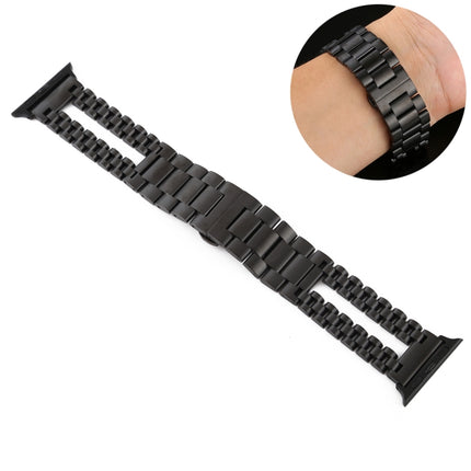 Stainless Steel Watchband, For Apple Watch Series 7 41mm / 6 & SE & 5 & 4 40mm / 3 & 2 & 1 38mm, For Apple Watch Series 8&7 41mm / SE 2&6&SE&5&4 40mm / 3&2&1 38mm, For Apple Watch Series 7 45mm / 6 & SE & 5 & 4 44mm / 3 & 2 & 1 42mm                    ...