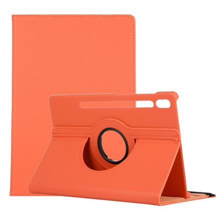Litchi Texture Horizontal Flip 360 Degrees Rotation Leather Case with Holder, For Samsung Galaxy Tab S7 FE T730