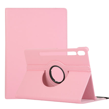 Litchi Texture Horizontal Flip 360 Degrees Rotation Leather Case with Holder, For Samsung Galaxy Tab S7 FE T730