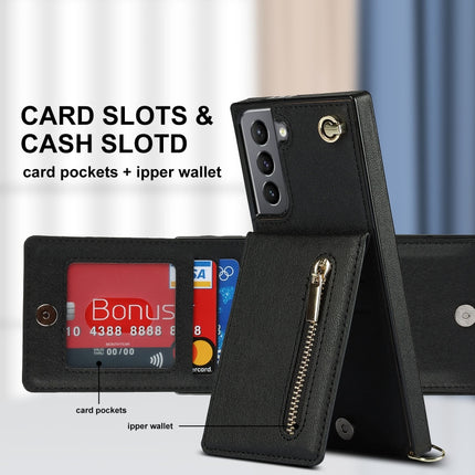 Cross-body Zipper Square TPU+PU Back Cover Case with Holder & Card Slots & Wallet & Strap, For Samsung Galaxy S21 5G, For Samsung Galaxy S21+ 5G, For Samsung Galaxy S21 Ultra 5G, For Samsung Galaxy S20