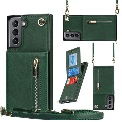 Cross-body Zipper Square TPU+PU Back Cover Case with Holder & Card Slots & Wallet & Strap, For Samsung Galaxy S21 5G, For Samsung Galaxy S21+ 5G, For Samsung Galaxy S21 Ultra 5G, For Samsung Galaxy S20