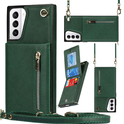 Cross-body Zipper Square TPU+PU Back Cover Case with Holder & Card Slots & Wallet & Strap, For Samsung Galaxy S21 5G, For Samsung Galaxy S21+ 5G, For Samsung Galaxy S21 Ultra 5G, For Samsung Galaxy S20