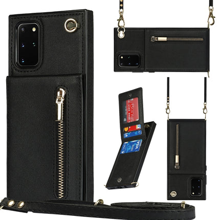 Cross-body Zipper Square TPU+PU Back Cover Case with Holder & Card Slots & Wallet & Strap, For Samsung Galaxy S21 5G, For Samsung Galaxy S21+ 5G, For Samsung Galaxy S21 Ultra 5G, For Samsung Galaxy S20
