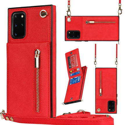 Cross-body Zipper Square TPU+PU Back Cover Case with Holder & Card Slots & Wallet & Strap, For Samsung Galaxy S21 5G, For Samsung Galaxy S21+ 5G, For Samsung Galaxy S21 Ultra 5G, For Samsung Galaxy S20