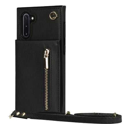 Cross-body Zipper Square TPU+PU Back Cover Case with Holder & Card Slots & Wallet & Strap, For Samsung Galaxy Note10, For Samsung Galaxy Note10+, For Samsung Galaxy S10, For Samsung Galaxy S10 Plus