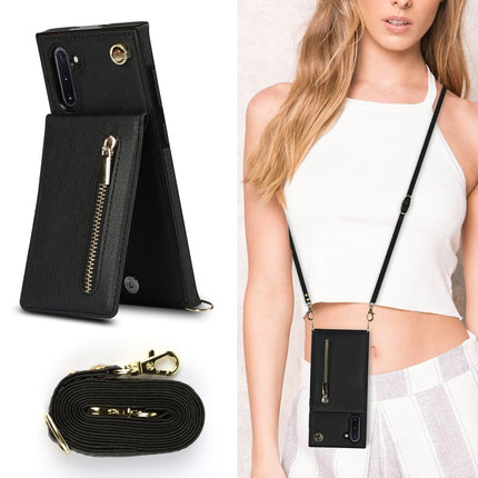 Cross-body Zipper Square TPU+PU Back Cover Case with Holder & Card Slots & Wallet & Strap, For Samsung Galaxy Note10, For Samsung Galaxy Note10+, For Samsung Galaxy S10, For Samsung Galaxy S10 Plus