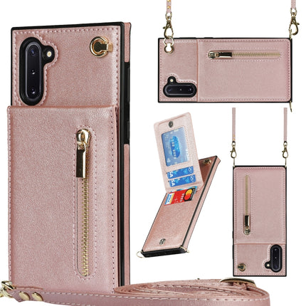 Cross-body Zipper Square TPU+PU Back Cover Case with Holder & Card Slots & Wallet & Strap, For Samsung Galaxy Note10, For Samsung Galaxy Note10+, For Samsung Galaxy S10, For Samsung Galaxy S10 Plus
