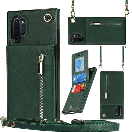 Cross-body Zipper Square TPU+PU Back Cover Case with Holder & Card Slots & Wallet & Strap, For Samsung Galaxy Note10, For Samsung Galaxy Note10+, For Samsung Galaxy S10, For Samsung Galaxy S10 Plus