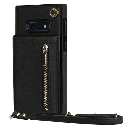 Cross-body Zipper Square TPU+PU Back Cover Case with Holder & Card Slots & Wallet & Strap, For Samsung Galaxy S10e, For Samsung Galaxy S9, For Samsung Galaxy S9 Plus, For Samsung Galaxy Note9