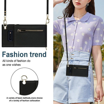 Cross-body Zipper Square TPU+PU Back Cover Case with Holder & Card Slots & Wallet & Strap, For Samsung Galaxy S10e, For Samsung Galaxy S9, For Samsung Galaxy S9 Plus, For Samsung Galaxy Note9