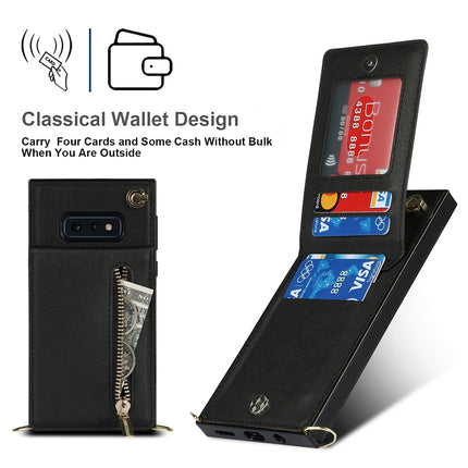 Cross-body Zipper Square TPU+PU Back Cover Case with Holder & Card Slots & Wallet & Strap, For Samsung Galaxy S10e, For Samsung Galaxy S9, For Samsung Galaxy S9 Plus, For Samsung Galaxy Note9