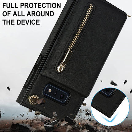 Cross-body Zipper Square TPU+PU Back Cover Case with Holder & Card Slots & Wallet & Strap, For Samsung Galaxy S10e, For Samsung Galaxy S9, For Samsung Galaxy S9 Plus, For Samsung Galaxy Note9