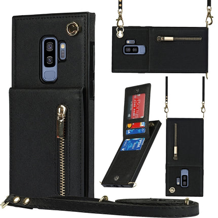 Cross-body Zipper Square TPU+PU Back Cover Case with Holder & Card Slots & Wallet & Strap, For Samsung Galaxy S10e, For Samsung Galaxy S9, For Samsung Galaxy S9 Plus, For Samsung Galaxy Note9