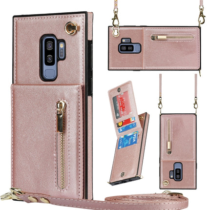 Cross-body Zipper Square TPU+PU Back Cover Case with Holder & Card Slots & Wallet & Strap, For Samsung Galaxy S10e, For Samsung Galaxy S9, For Samsung Galaxy S9 Plus, For Samsung Galaxy Note9
