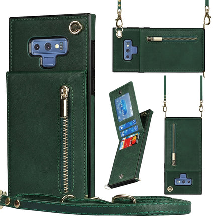 Cross-body Zipper Square TPU+PU Back Cover Case with Holder & Card Slots & Wallet & Strap, For Samsung Galaxy S10e, For Samsung Galaxy S9, For Samsung Galaxy S9 Plus, For Samsung Galaxy Note9