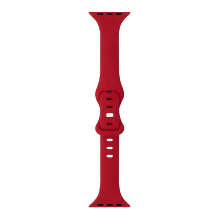 Slimming 8-buckle Silicone Replacement Strap Watchband, For Apple Watch Series 7  41mm / & 6 & SE & 5 & 4 40mm, For Apple Watch Series  7  45mm / & 6 & SE & 5 & 4 44mm