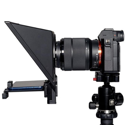 FEELWORLD TP2A NEW Portable Teleprompter with Remote Control & Lens Adapter Ring For Below 8 inches Mobile Phone / Tablet / SLR Camera, TP2A NEW