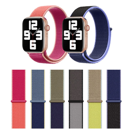 Color Matching Nylon Watchband, For Apple Watch Series 7 41mm / 6 & SE & 5 & 4 40mm / 3 & 2 & 1 38mm, For Apple Watch Series 8&7 41mm / SE 2&6&SE&5&4 40mm / 3&2&1 38mm, For Apple Watch Series 7 45mm / 6 & SE & 5 & 4 44mm / 3 & 2 & 1 42mm               ...