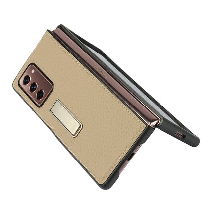 Lychee Texture Leather Protective Case with Holder, For Samsung Galaxy Z Fold2 5G