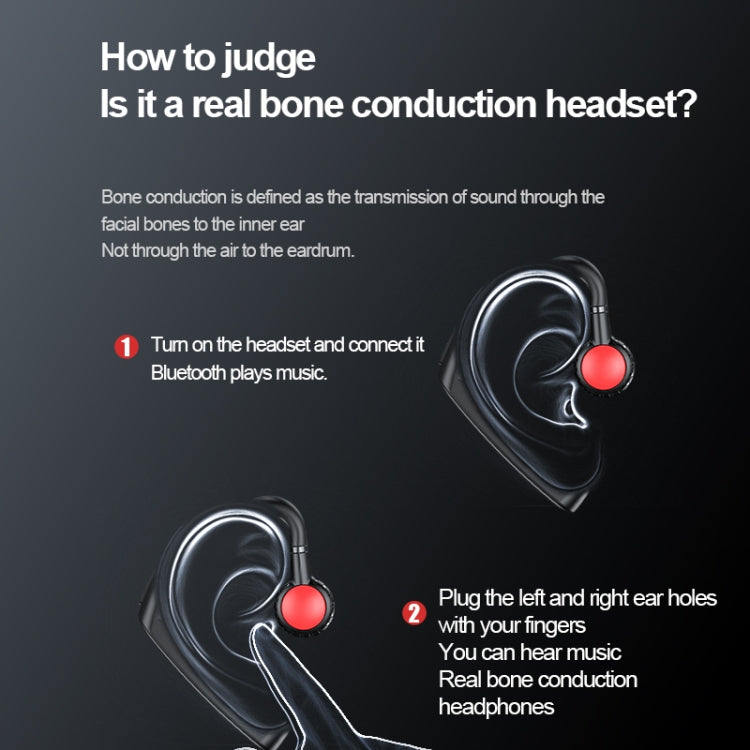 M-618 Bone Conduction Hanging Ear Stereo Bluetooth Headset, M-618 (Green), M-618 (Black), M-618 (Blue), M-618 (Red)