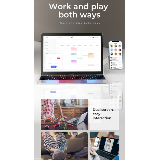 SJ05-12 Multifunktions-Laptop-Notebook-Halterung, rund, magnetisch, aus Streckmetall, für die iPhone 13-Serie, SJ05-12