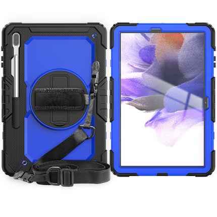 Shockproof Colorful Silicone + PC Protective Case with Holder & Shoulder Strap & Hand Strap & Pen Slot For Samsung Galaxy Tab